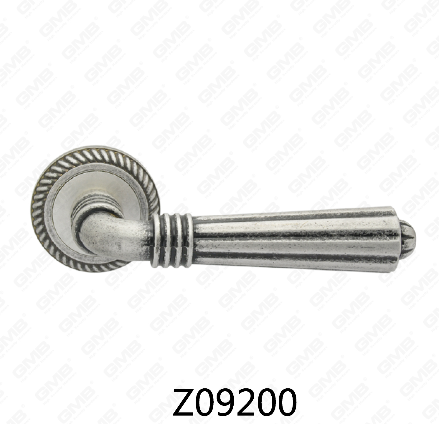 ידית דלת רוזטה מסגסוגת אבץ של Zamak עם רוזטה עגולה (Z09200)