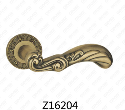 ידית דלת רוזטת אלומיניום מסגסוגת אבץ של Zamak עם רוזטה עגולה (Z16204)