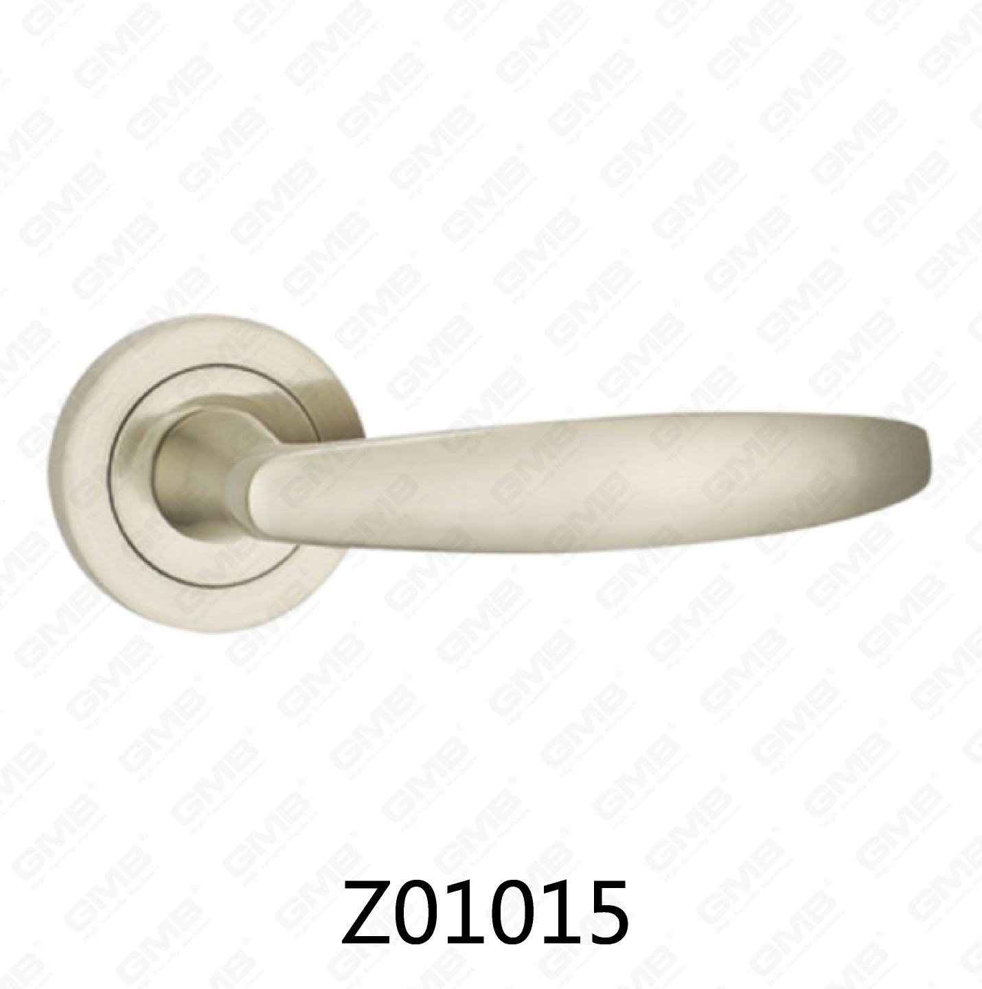 ידית דלת רוזטת אלומיניום מסגסוגת אבץ של Zamak עם רוזטה עגולה (Z01015)