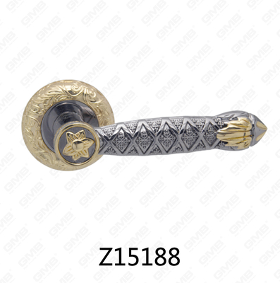 ידית דלת רוזטת אלומיניום מסגסוגת אבץ של Zamak עם רוזטה עגולה (Z15188)