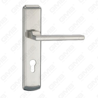 ידית דלת למשוך דלת עץ ידית מנעול ידית דלת על צלחת למנעול שקע על ידי סגסוגת אבץ או ידית לוחית דלת פלדה (ZM83848-K)