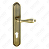 ידיות פליז ידית חומרה לדלת עץ מנעול ידית דלת על צלחת עבור מנעול שקע (B-PM0305-AB)