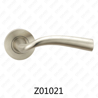 ידית דלת רוזטת אלומיניום מסגסוגת אבץ של Zamak עם רוזטה עגולה (Z01021)