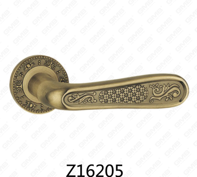 ידית דלת רוזטת אלומיניום מסגסוגת אבץ של Zamak עם רוזטה עגולה (Z16205)