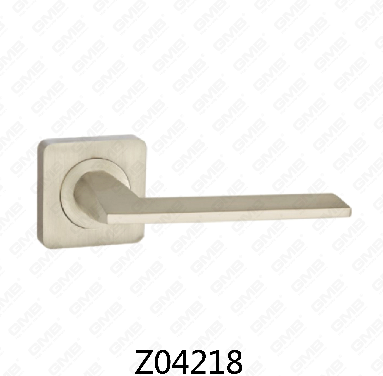 ידית דלת רוזטת אלומיניום מסגסוגת אבץ של Zamak עם רוזטה עגולה (Z04218)