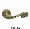 ידית דלת רוזטת אלומיניום מסגסוגת אבץ של Zamak עם רוזטה עגולה (Z02118)